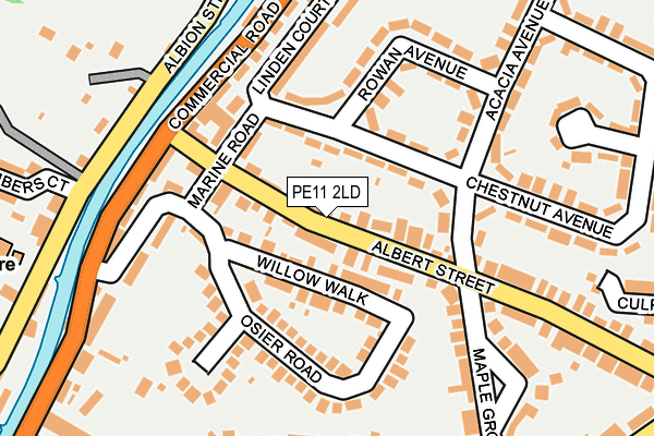 PE11 2LD map - OS OpenMap – Local (Ordnance Survey)