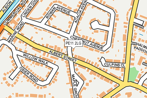 PE11 2LG map - OS OpenMap – Local (Ordnance Survey)