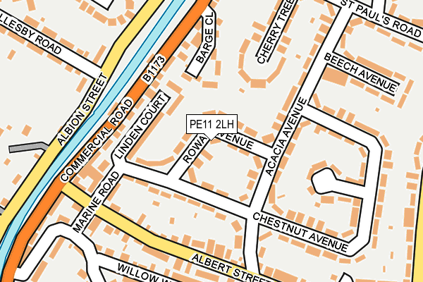 PE11 2LH map - OS OpenMap – Local (Ordnance Survey)