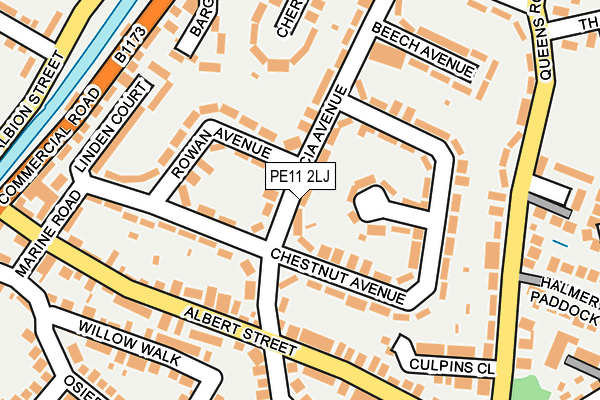 PE11 2LJ map - OS OpenMap – Local (Ordnance Survey)