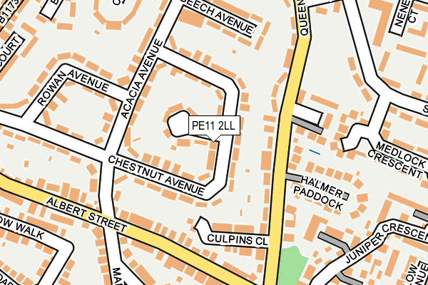 PE11 2LL map - OS OpenMap – Local (Ordnance Survey)