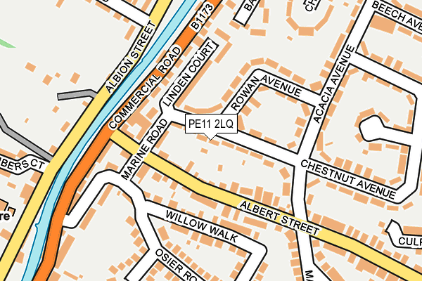 PE11 2LQ map - OS OpenMap – Local (Ordnance Survey)