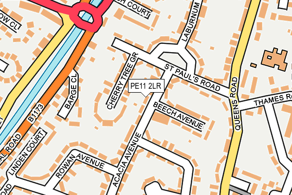 PE11 2LR map - OS OpenMap – Local (Ordnance Survey)