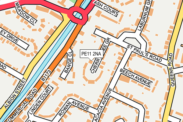 PE11 2NA map - OS OpenMap – Local (Ordnance Survey)