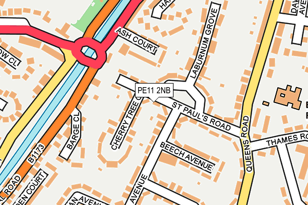 PE11 2NB map - OS OpenMap – Local (Ordnance Survey)