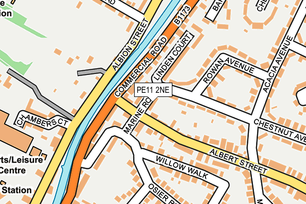 PE11 2NE map - OS OpenMap – Local (Ordnance Survey)