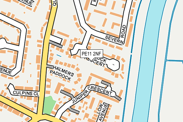 PE11 2NF map - OS OpenMap – Local (Ordnance Survey)