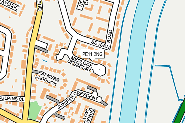 PE11 2NG map - OS OpenMap – Local (Ordnance Survey)