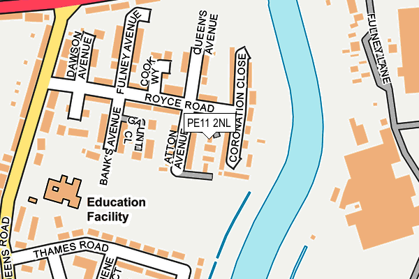 PE11 2NL map - OS OpenMap – Local (Ordnance Survey)