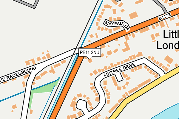 PE11 2NU map - OS OpenMap – Local (Ordnance Survey)