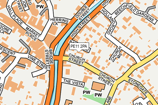 PE11 2PA map - OS OpenMap – Local (Ordnance Survey)