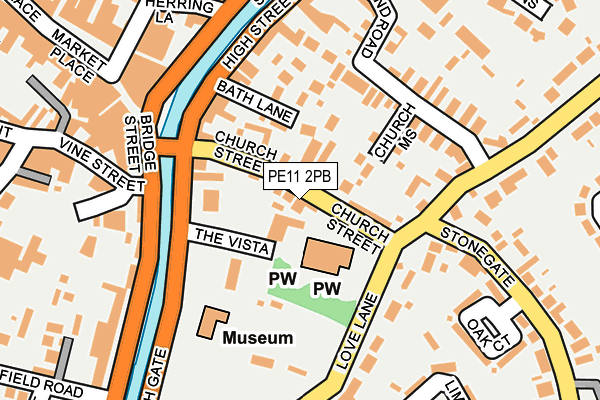 PE11 2PB map - OS OpenMap – Local (Ordnance Survey)