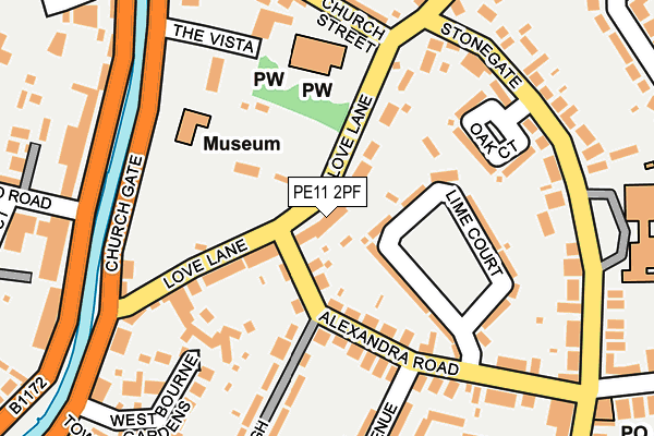 PE11 2PF map - OS OpenMap – Local (Ordnance Survey)