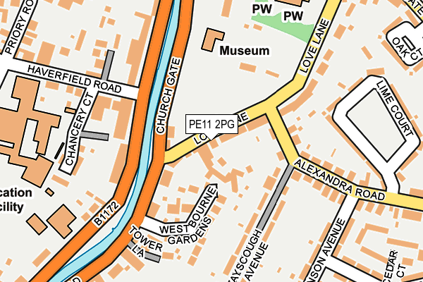 PE11 2PG map - OS OpenMap – Local (Ordnance Survey)
