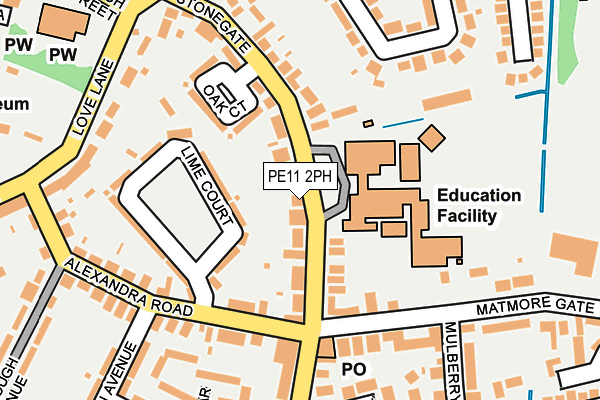 PE11 2PH map - OS OpenMap – Local (Ordnance Survey)