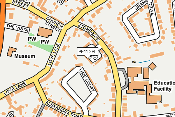 PE11 2PL map - OS OpenMap – Local (Ordnance Survey)