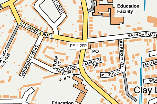 PE11 2PP map - OS OpenMap – Local (Ordnance Survey)