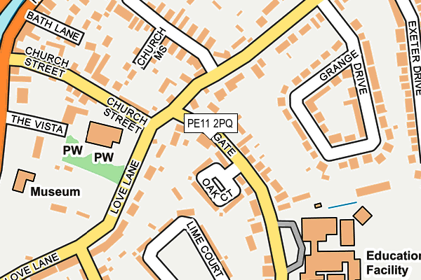 PE11 2PQ map - OS OpenMap – Local (Ordnance Survey)
