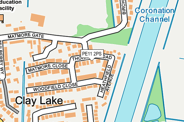 PE11 2PS map - OS OpenMap – Local (Ordnance Survey)