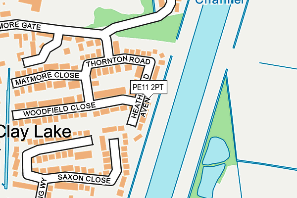 PE11 2PT map - OS OpenMap – Local (Ordnance Survey)