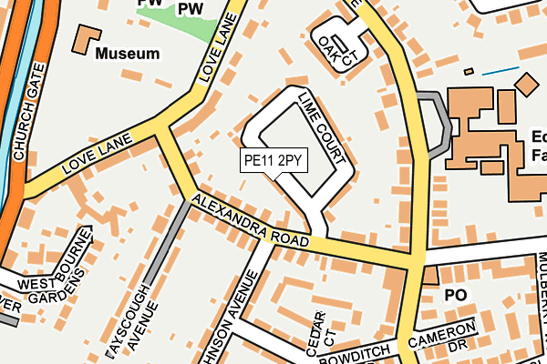 PE11 2PY map - OS OpenMap – Local (Ordnance Survey)