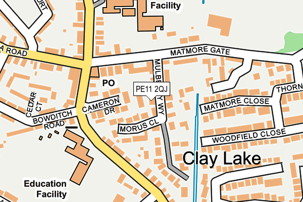 PE11 2QJ map - OS OpenMap – Local (Ordnance Survey)