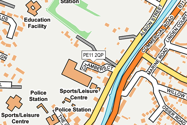PE11 2QP map - OS OpenMap – Local (Ordnance Survey)