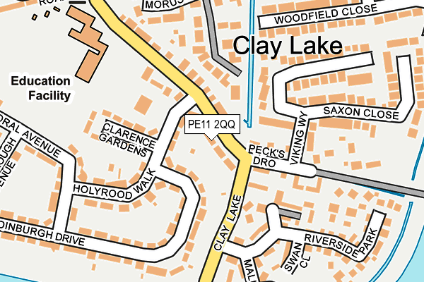 PE11 2QQ map - OS OpenMap – Local (Ordnance Survey)