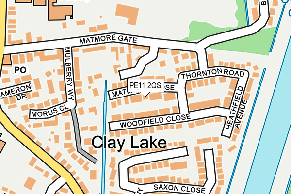 PE11 2QS map - OS OpenMap – Local (Ordnance Survey)