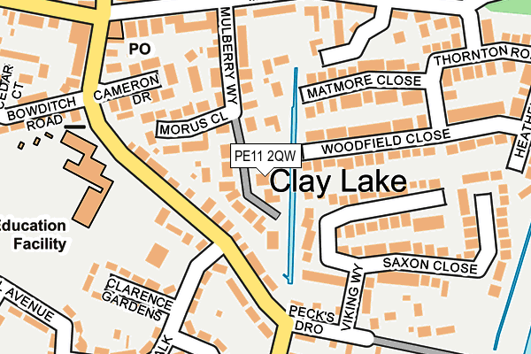 PE11 2QW map - OS OpenMap – Local (Ordnance Survey)