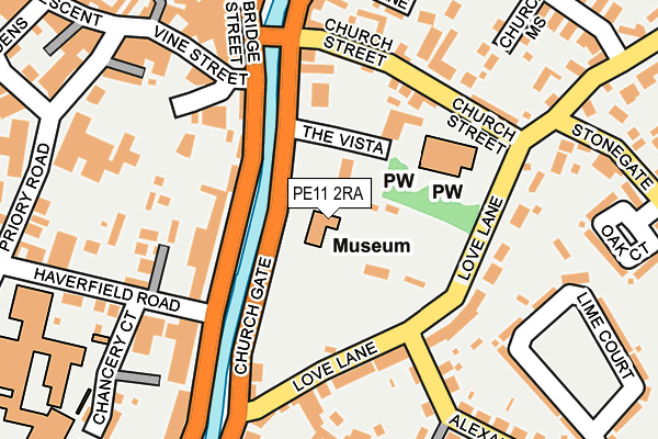 PE11 2RA map - OS OpenMap – Local (Ordnance Survey)