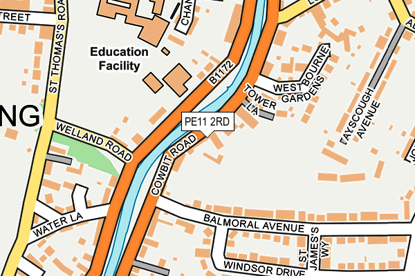 PE11 2RD map - OS OpenMap – Local (Ordnance Survey)