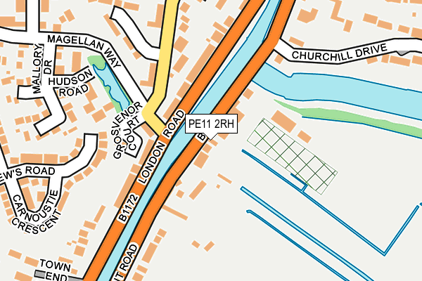 PE11 2RH map - OS OpenMap – Local (Ordnance Survey)