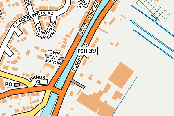 PE11 2RJ map - OS OpenMap – Local (Ordnance Survey)