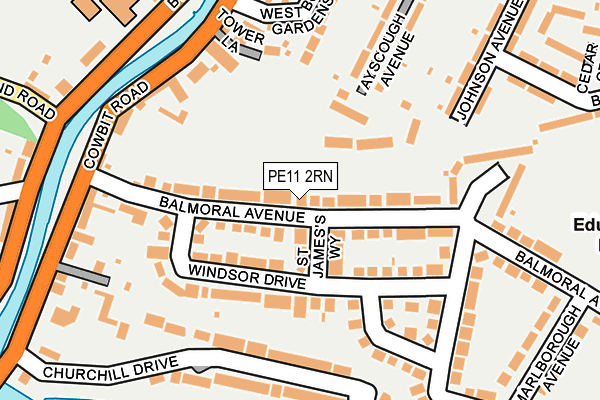 PE11 2RN map - OS OpenMap – Local (Ordnance Survey)