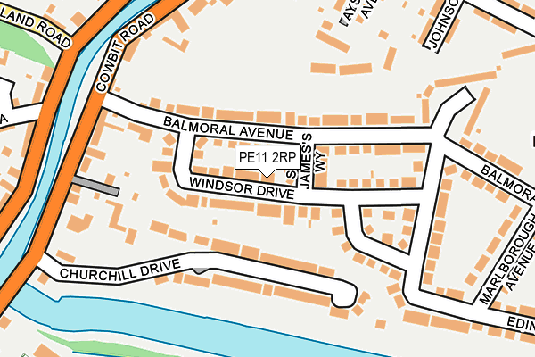 PE11 2RP map - OS OpenMap – Local (Ordnance Survey)