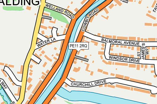 PE11 2RQ map - OS OpenMap – Local (Ordnance Survey)