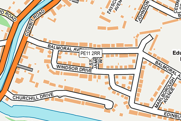 PE11 2RR map - OS OpenMap – Local (Ordnance Survey)