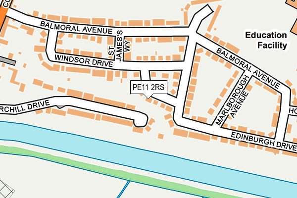 PE11 2RS map - OS OpenMap – Local (Ordnance Survey)