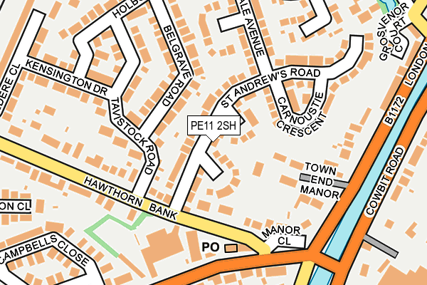 PE11 2SH map - OS OpenMap – Local (Ordnance Survey)