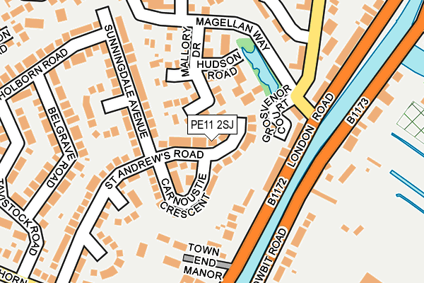 PE11 2SJ map - OS OpenMap – Local (Ordnance Survey)