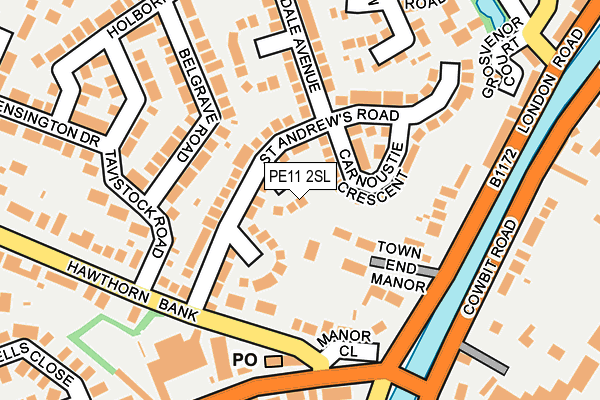 PE11 2SL map - OS OpenMap – Local (Ordnance Survey)