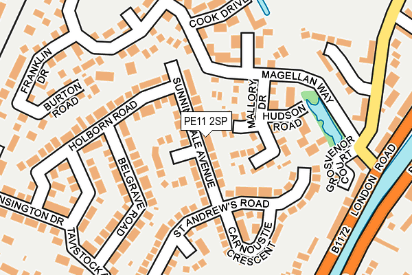 PE11 2SP map - OS OpenMap – Local (Ordnance Survey)