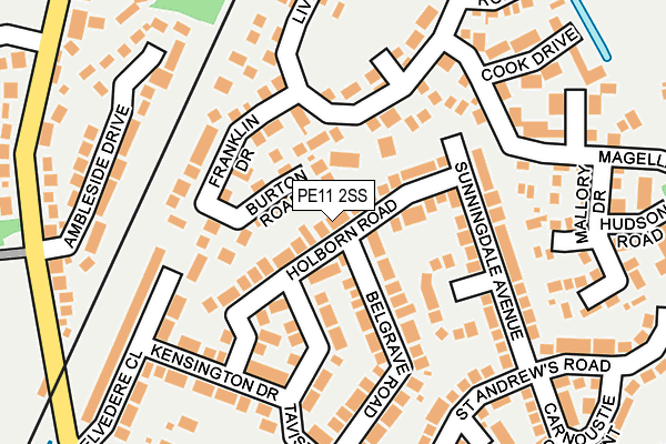 PE11 2SS map - OS OpenMap – Local (Ordnance Survey)