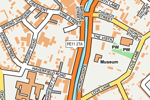 PE11 2TA map - OS OpenMap – Local (Ordnance Survey)