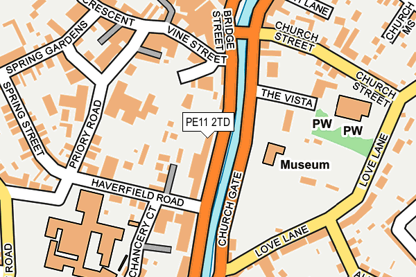 PE11 2TD map - OS OpenMap – Local (Ordnance Survey)