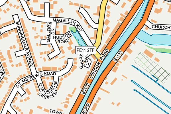 PE11 2TF map - OS OpenMap – Local (Ordnance Survey)