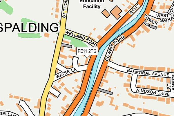 PE11 2TG map - OS OpenMap – Local (Ordnance Survey)