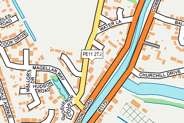 PE11 2TJ map - OS OpenMap – Local (Ordnance Survey)