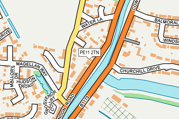 PE11 2TN map - OS OpenMap – Local (Ordnance Survey)